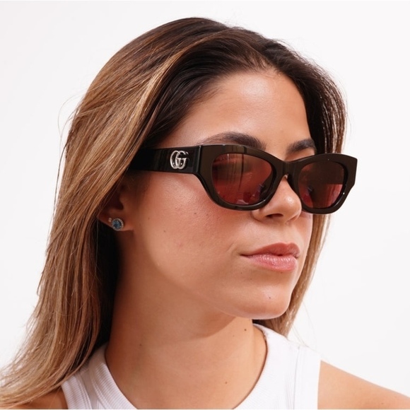 NWT Gucci GG1954SA-004 Black Red 53mm Sunglasses